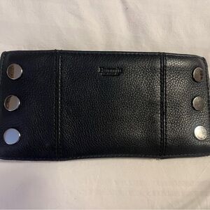 Hammitt Los Angeles 110 North Wallet – Black/Gunmetal with Red Interior